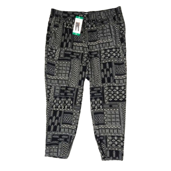 NWT Jessica Simpson Stylish Cropped Pants Women's Size XL Poplin Baggy Pull-On - Picture 1 of 16